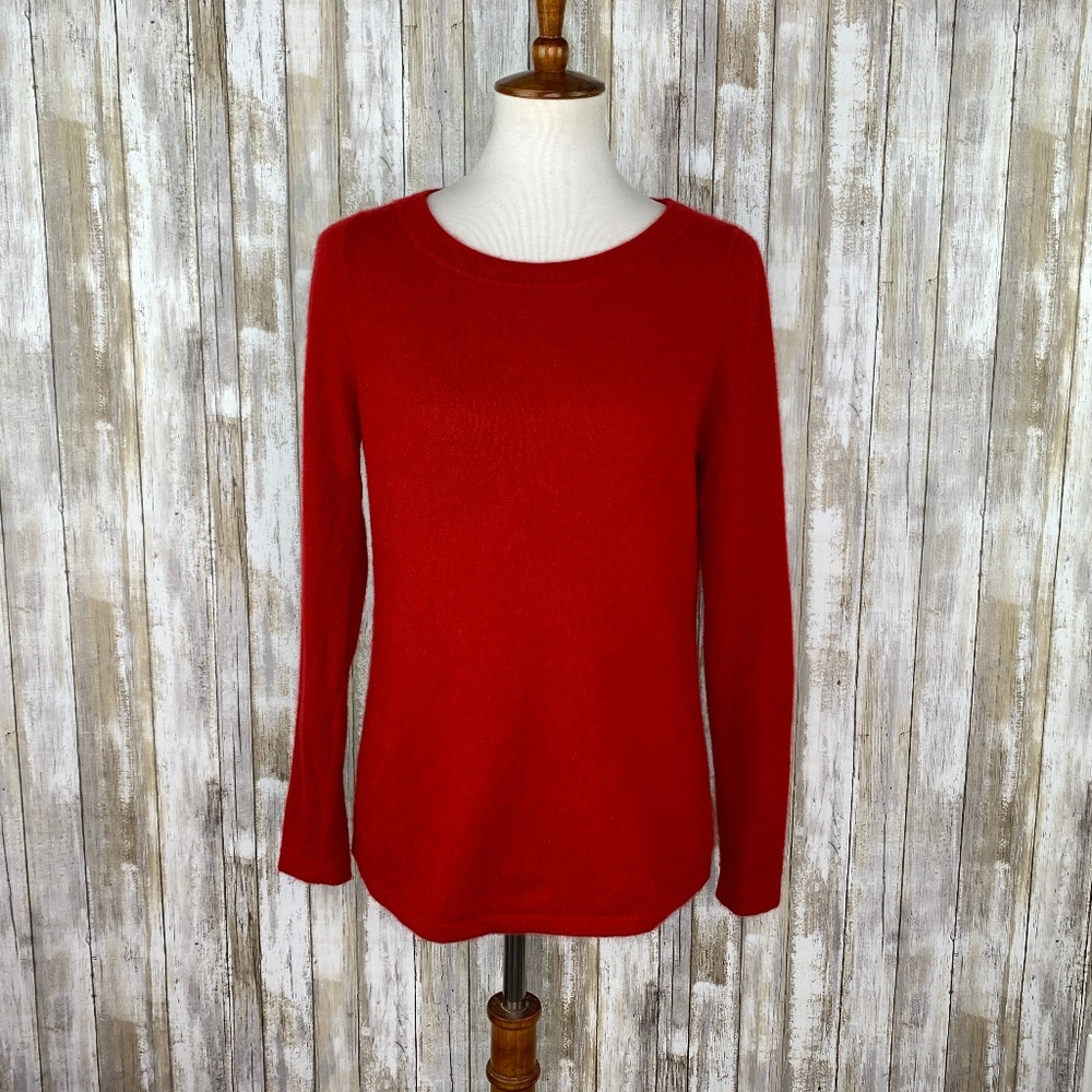 Talbots Pure Cashmere Red Sweater Size L